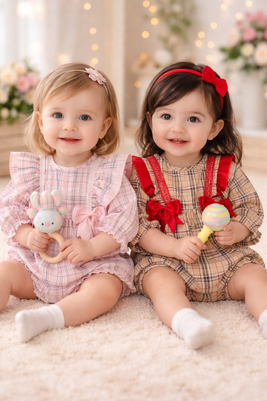 Baby Girls Spanish Romper Tarten set - Pink or Gold