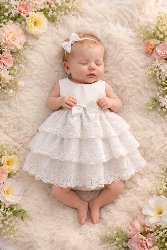 Baby Girls Spanish Sun Dress - White