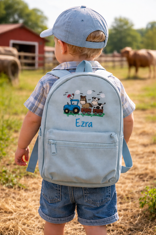 Farmyard children's personalised backpack