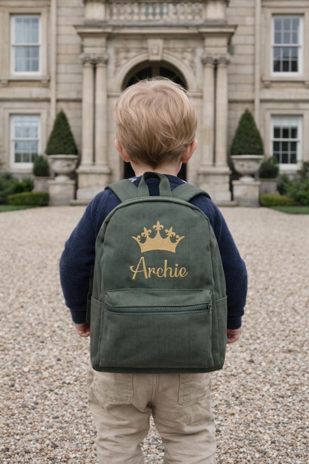 Children's Backpack personalised with Crown Design