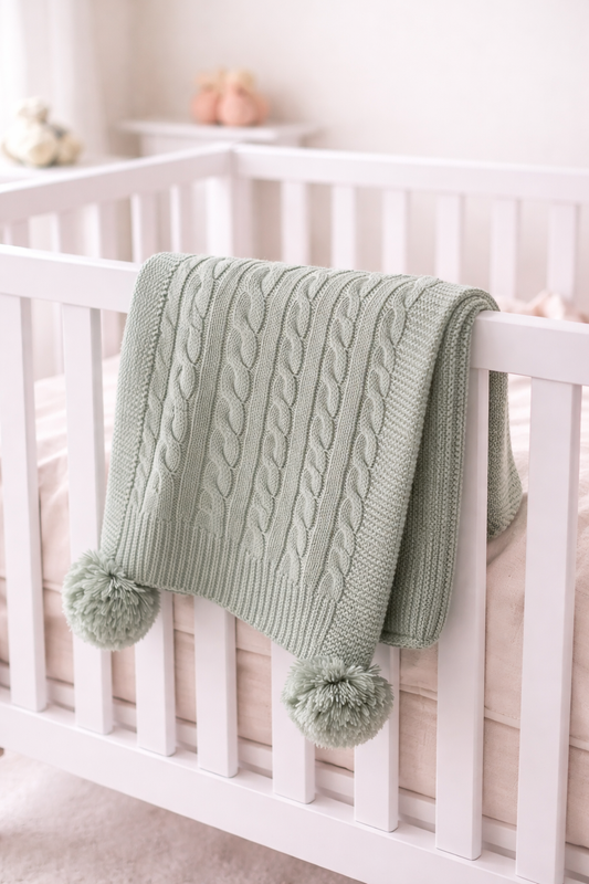 Soho Elegance Baby Blanket Sage