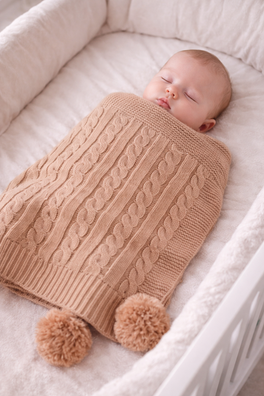 Soho Elegance Baby Blanket Coffee