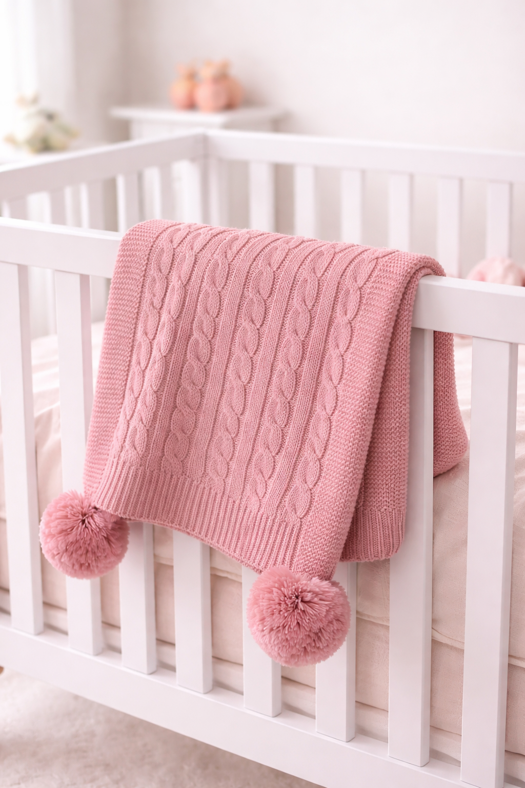 Soho Elegance Baby Blanket Dusky Pink