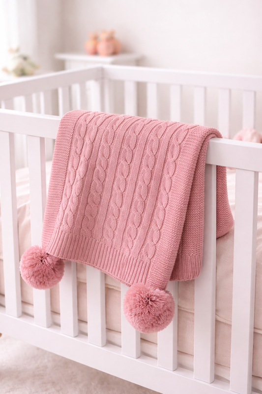 Soho Elegance Baby Blanket Dusky Pink