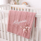 Huxley Baby Blanket Dusky Pink