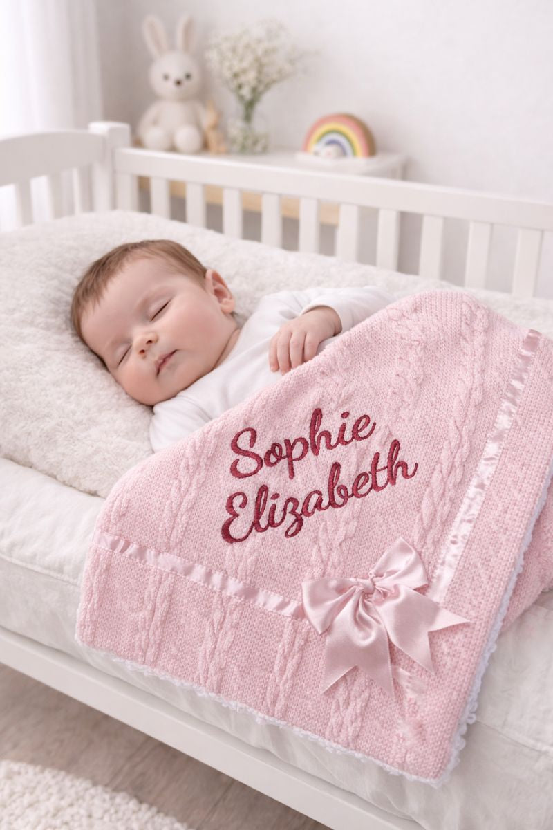 Huxley Baby Blanket Pink