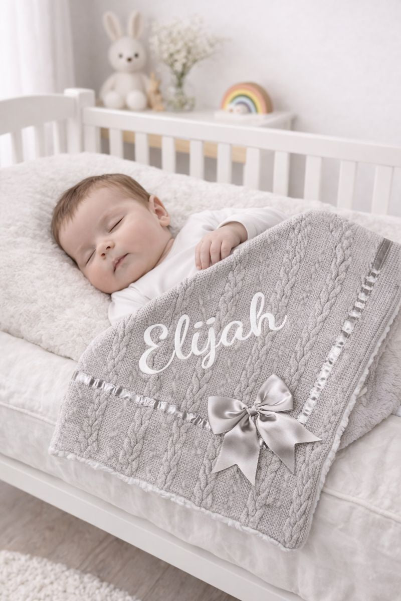 Huxley Baby Blanket Grey