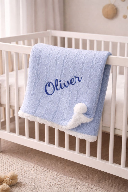 Huxley Baby Blanket Light Blue