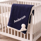 Huxley Baby Blanket Navy Blue