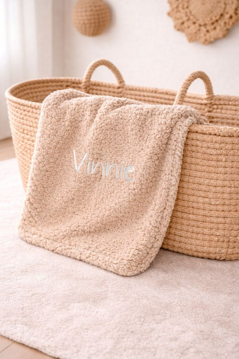 The Belmont Baby Blanket Coffee/Beige