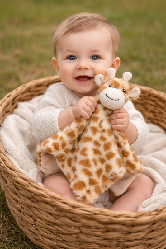 Giraffe personalised baby Comforter blanket