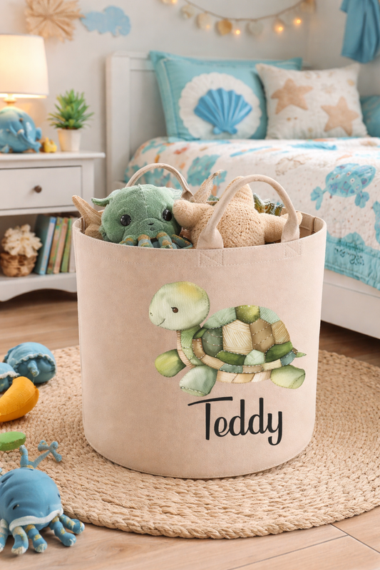 Turtle Personalised Toy/Laundry Basket