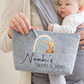 Nappy and Wipes storage bag with Blue rainbow & teddy design