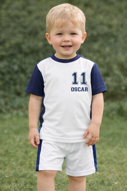 Kids personalised Sports short & T-shirt set