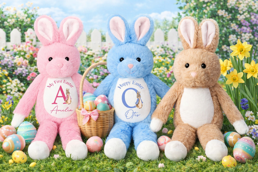 Personalised Easter bunny teddy 23cm
