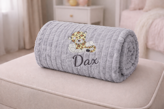 The Kenton baby Blanket Lion cub Design & Name - Various Colours