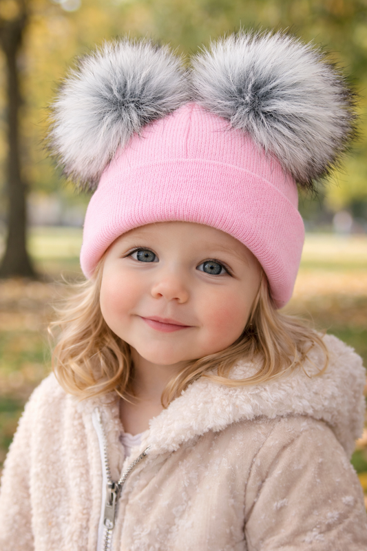 Pink 1-4 years Single Pom hat