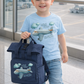 Mini Flyer personalised Mini Twin Handle Roll-Top Backpack blue design