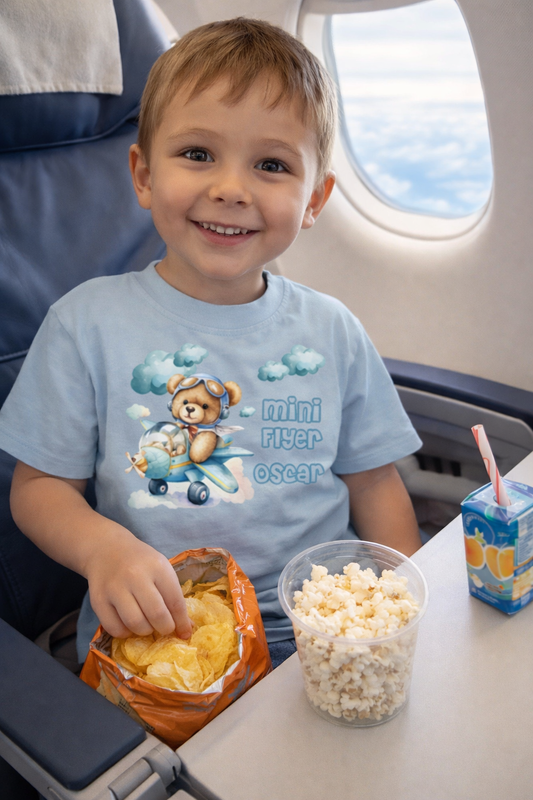 Mini Flyer personalised t-shirt blue design - various colour tops