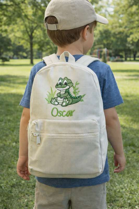 Personalised children's backpack Croc design