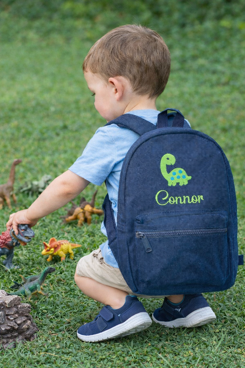 Children's Backpack personalised with Dino Design