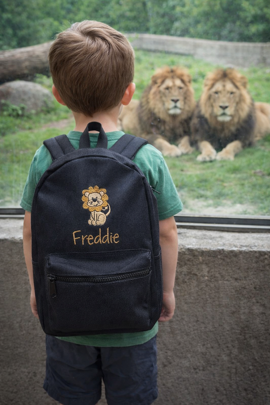 Children's Backpack personalised with Lion Design