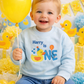 ONE Duck Embroidered Personalised Birthday Jumper - Various Colours