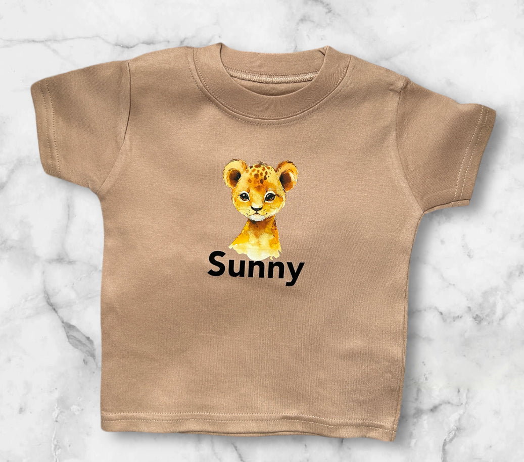 Leopard personalised kids T-Shirt