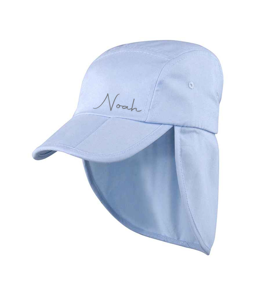 Children's personalised fold up legionnaires cap - choose your colour