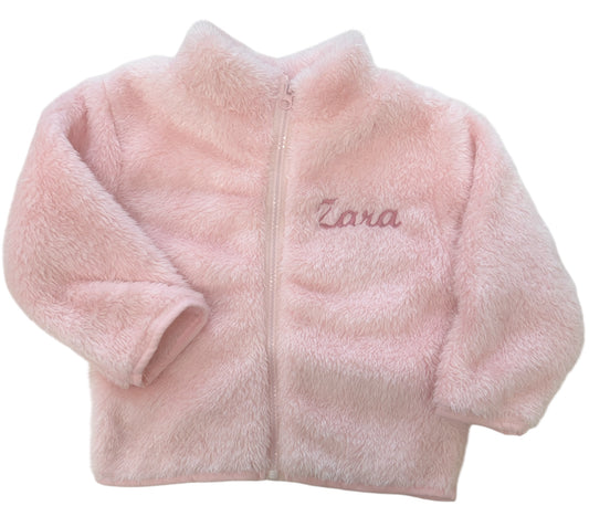 Fluffy Personalised Fleece Jacket Coat
