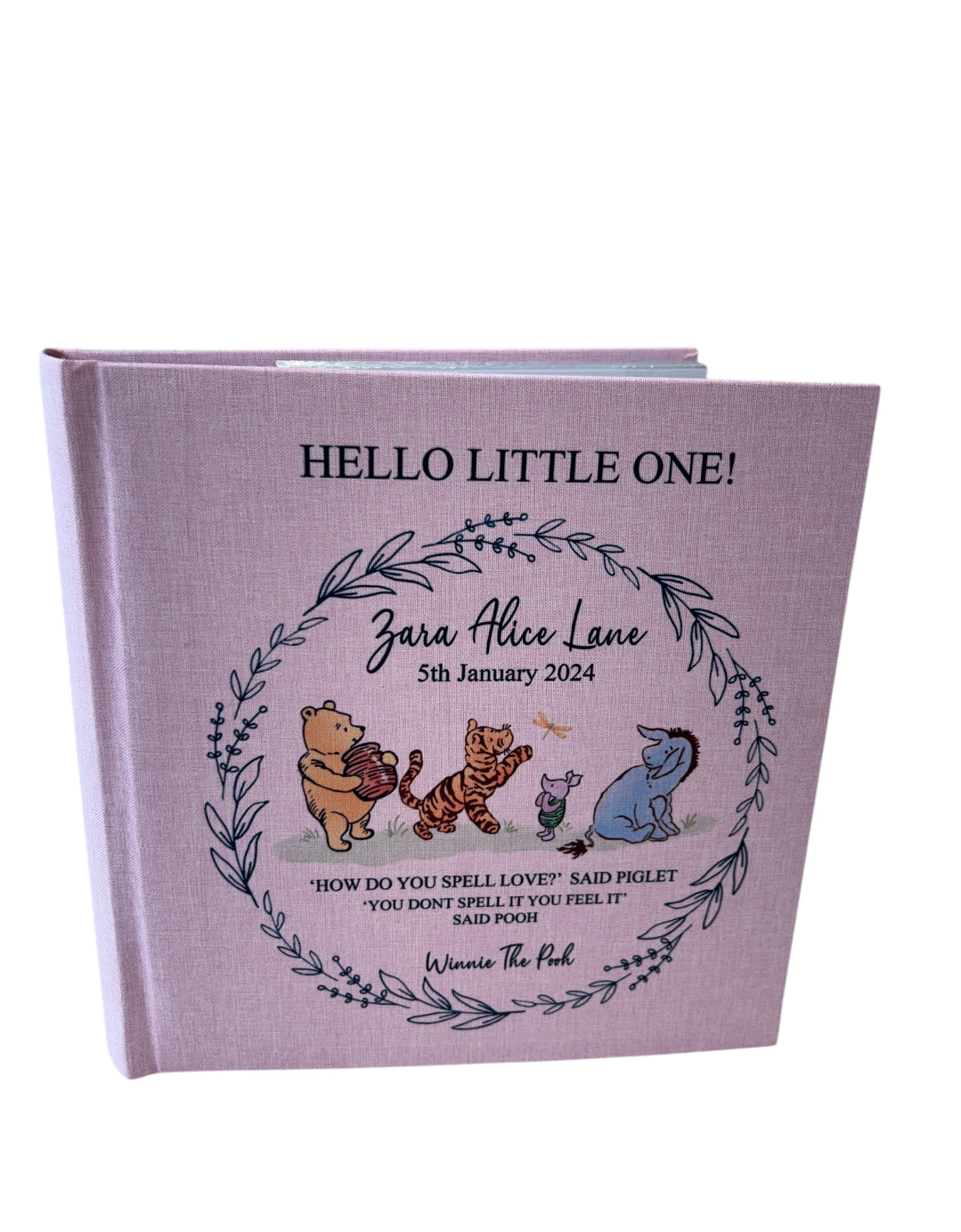 Winnie The pooh design personalised baby photo album