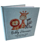 Safari Trio design personalised baby photo album
