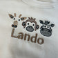 Safari trio embroidered personalised kids T-Shirt