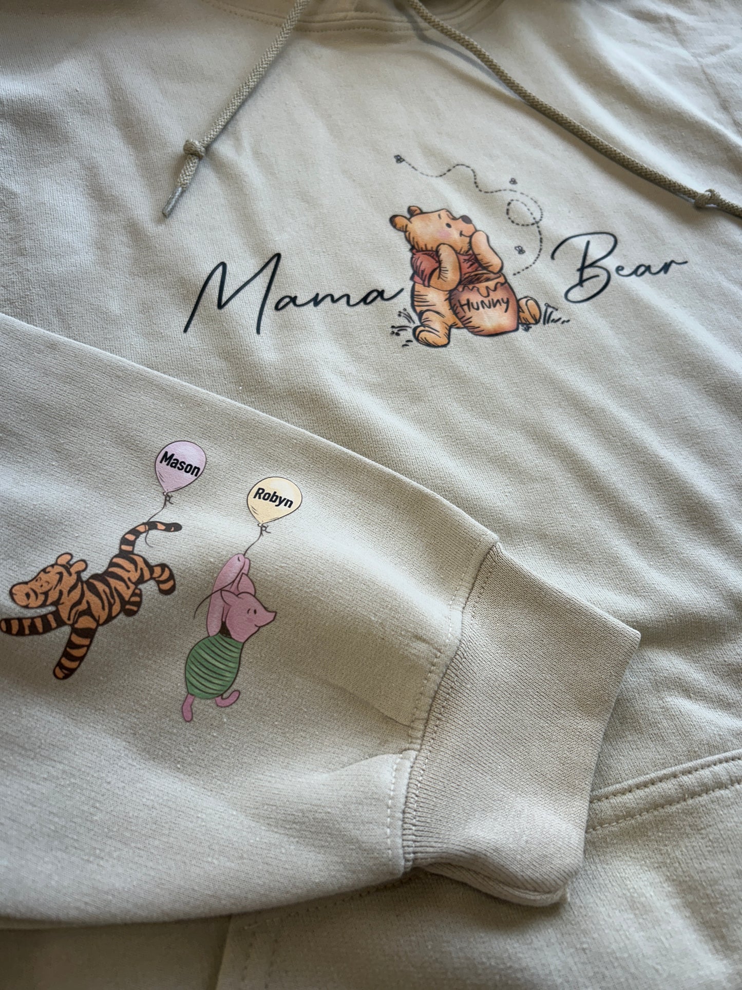 Adults Winnie the Pooh Personalised "Mummy Bear" Hoodie