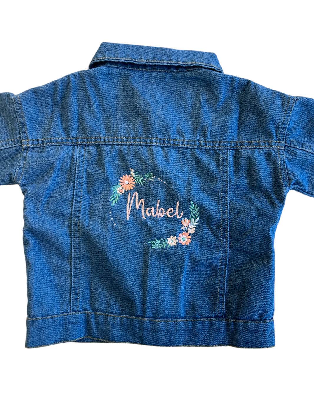 Personalised Kids' Denim Jacket - floral design