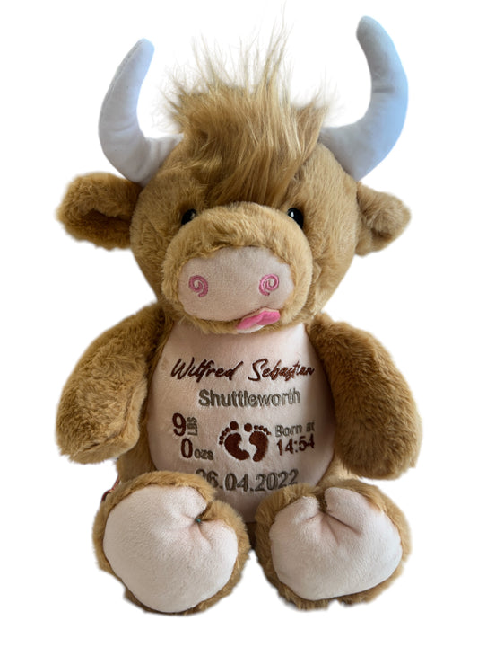 Highland Cow personalised Teddy Bear