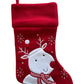 Christmas Stocking - Red - Penguin, Reindeer & Snowman designs
