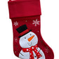 Christmas Stocking - Red - Penguin, Reindeer & Snowman designs