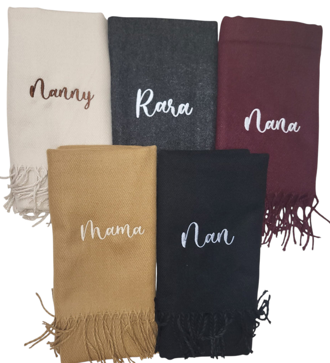 Ladies Mama Nana Personalised scarf