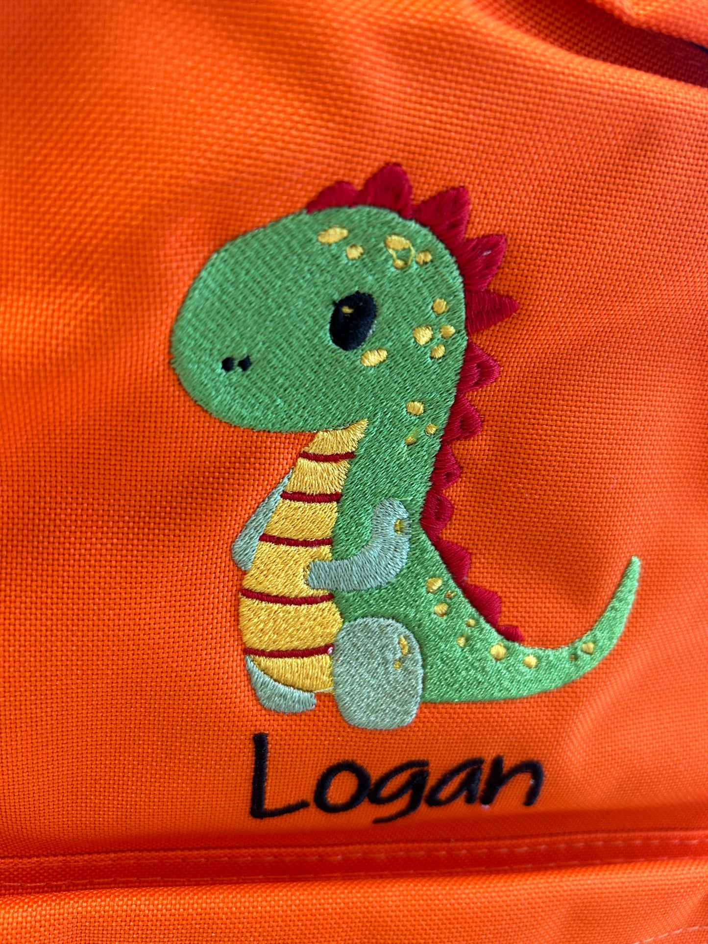 Personalised Dino Embroidered Backpack – Baby Changing Bag &amp; Toddler Nursery Bag