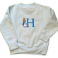 Pastel Colours Personalised Kids Jumper Initial & Rabbit - Various Colours