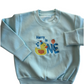 ONE Duck Embroidered Personalised Birthday Jumper - Various Colours