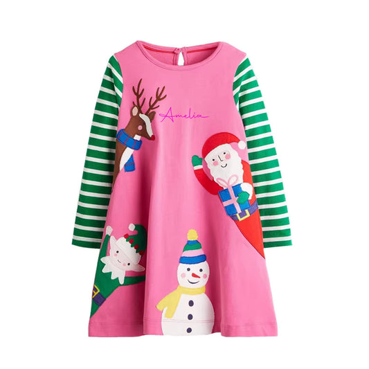 Christmas personalised kids Dress