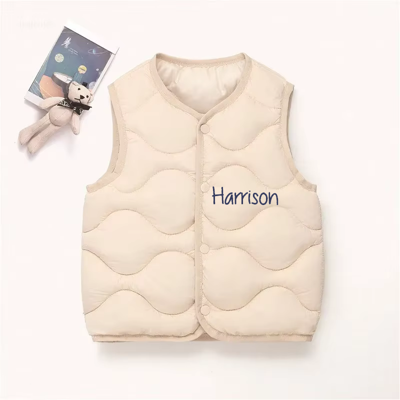 Kids personalised Padded gilet