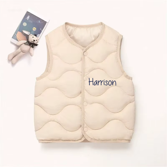 Kids personalised Padded gilet