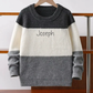 Boys Stripe Knitted personalised kids sweater