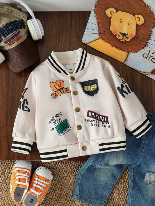 Personalised Boys Varsity Style Jacket