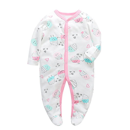 Ice-Cream Printed baby sleepsuit - by From The Stork