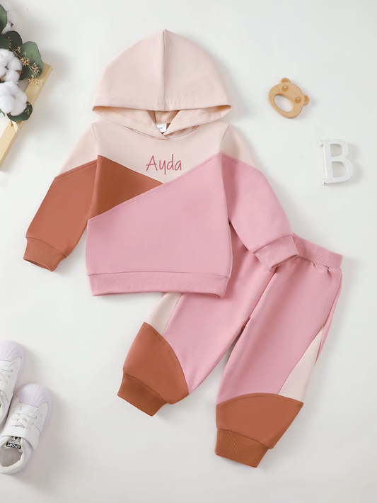 ColourBlend Personalised Kids Hoodie Tracksuit Set