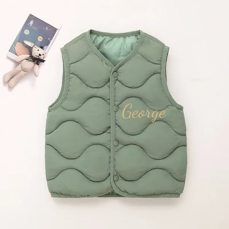 Kids personalised Padded gilet